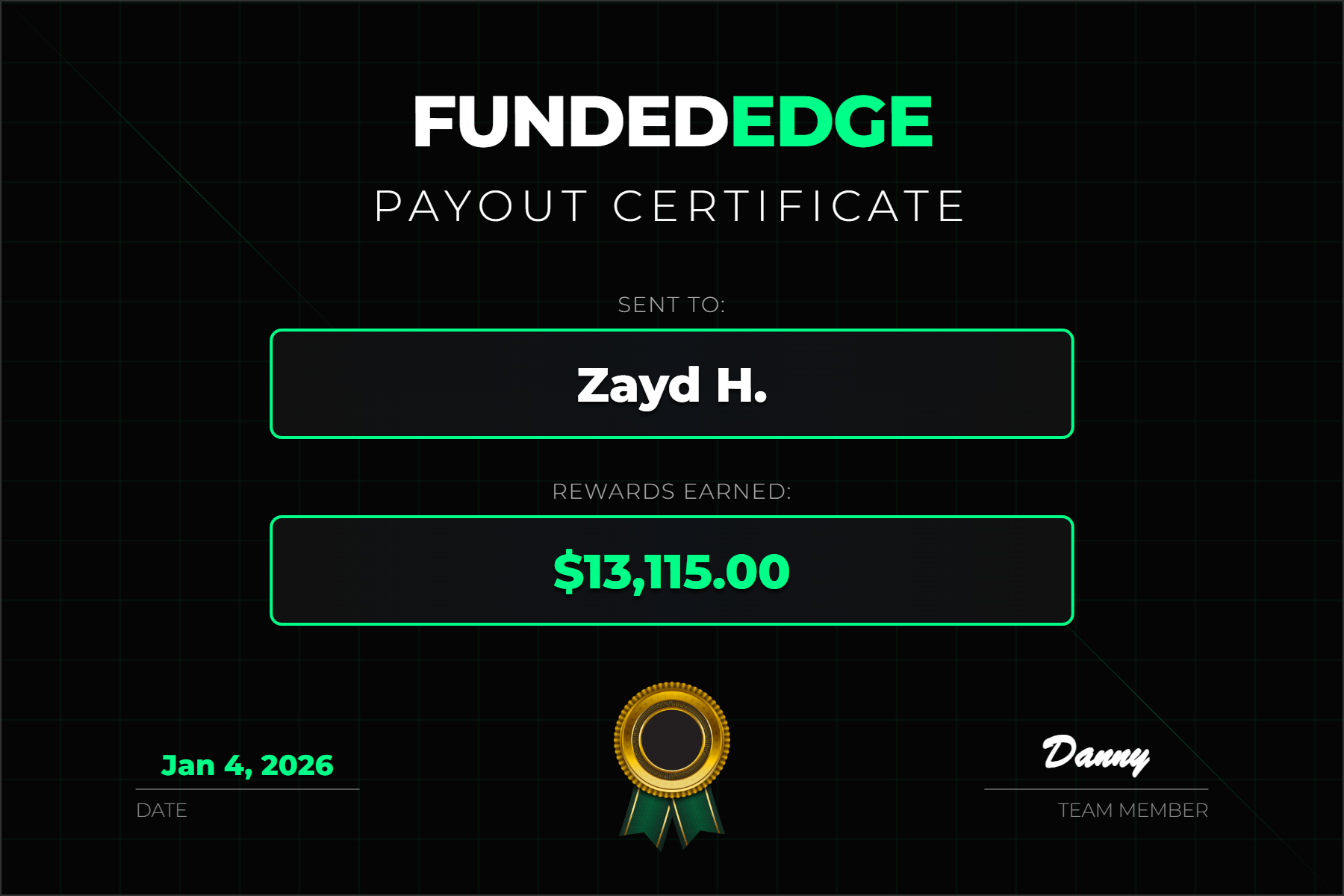 Payout Certificate